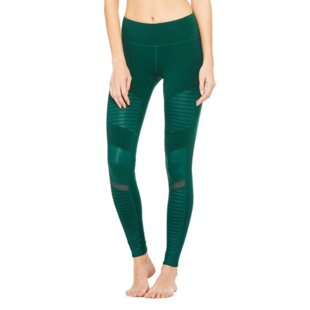 ALO MOTO Evermint Green Legging Pant S Emerald